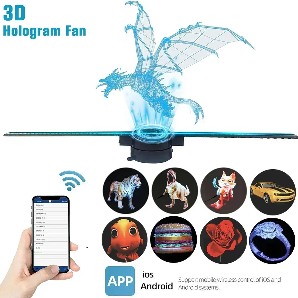 3D Hologram Fan Projector