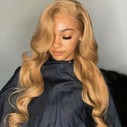 13x4 Transparent Honey Blonde Lace Front Wig