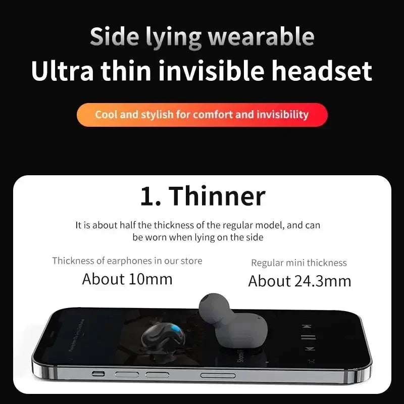 Wireless Sleeping Earphone Noise Reduction Invisible Earbuds