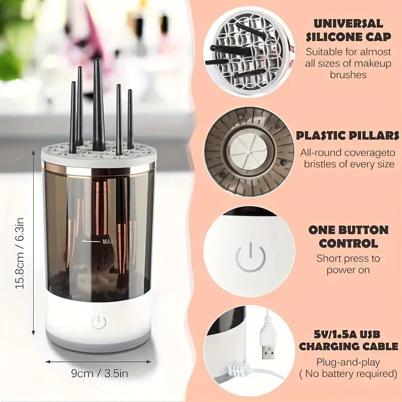 Automatic Makeup Brush Cleaner