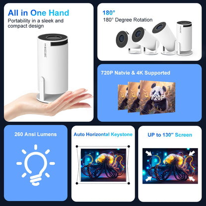 4K Android 11 Cinema Outdoor portable Projetor