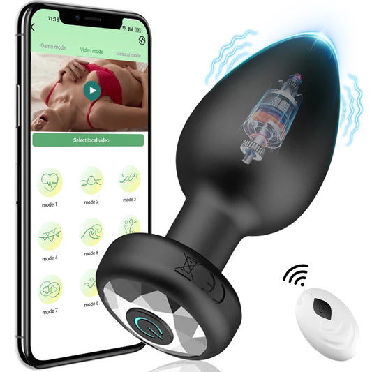 Wireless APP Control Anal Vibrator Butt Plug