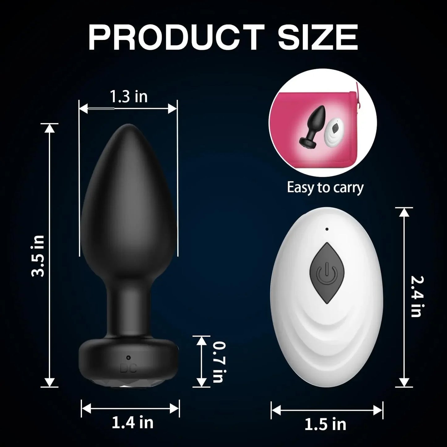 Wireless APP Control Anal Vibrator Butt Plug