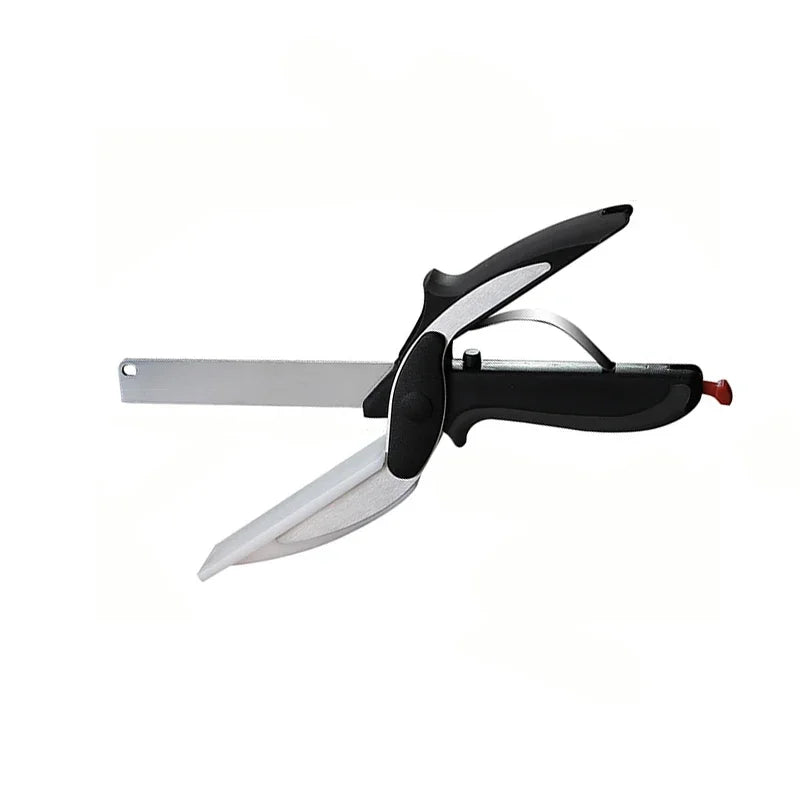 Separable Stainless Steel Barbecue Steak Cutting Shear Household Vegetable Scissors 2 in 1 Multi Kitchen Tool Fruit Knife