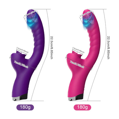 2 In 1 Tongue Licking Vibrator Dildo