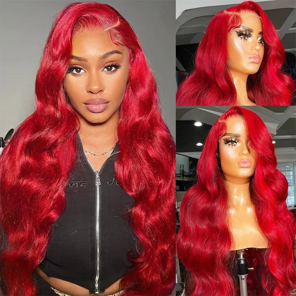 Super Hot Red Body Wave Wig