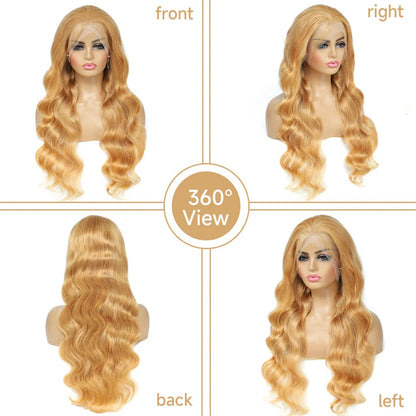 13x4 Transparent Honey Blonde Lace Front Wig